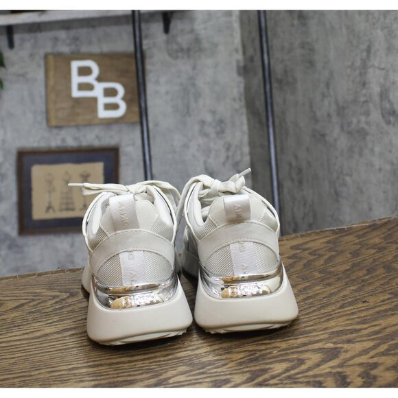 DKNY Womens Zofi Lace Up Sneaker with Logo K4402944 Soft White / Gray 8M - Picture 4 of 10